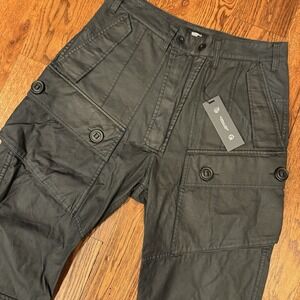 Guerrilla‎ Group BPR-PL01 Reconstructed Denim Cargo Pants Men's 32 Black